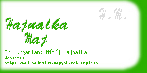 hajnalka maj business card